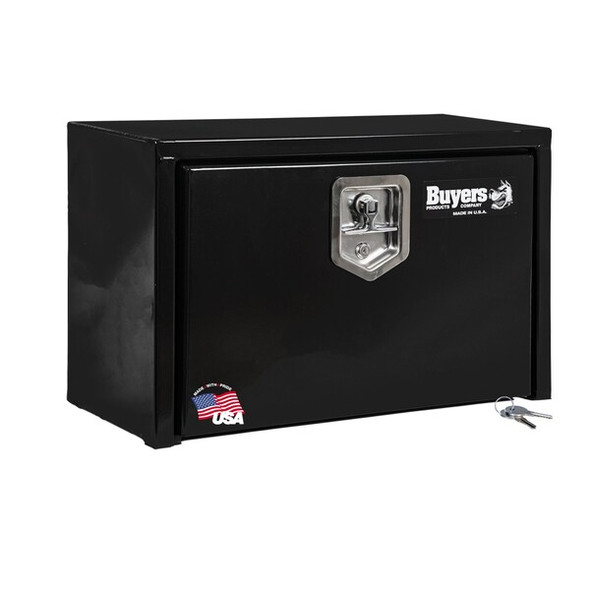 15x10x24 Inch Black Steel Underbody Truck Box with T-Handle