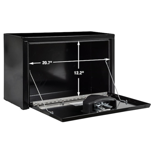 Buyers Products 15x10x24 Inch Black Steel Underbody Truck Box with T-Handle 1703312