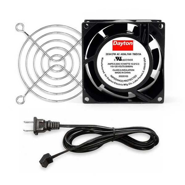 Dayton Axial Fan Kit,3 5/8 in H,1 in D 786EV3