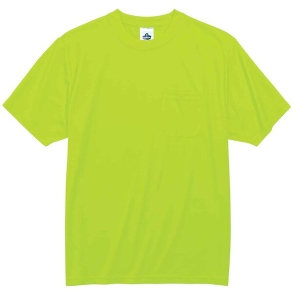 Ergodyne High Visibility Short Sleeve T-Shirt, Polyester, Lime, 5XL 8089
