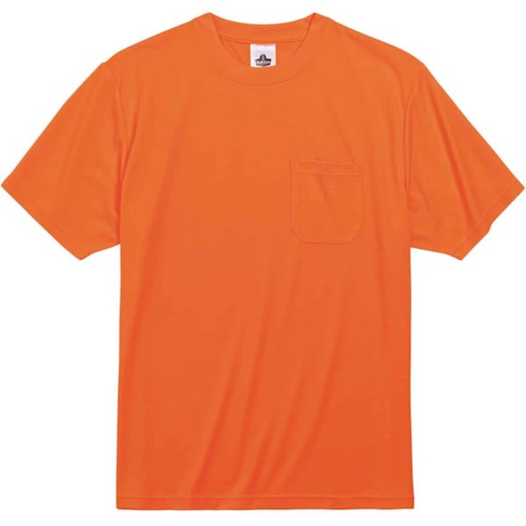 Ergodyne High Visibility Short Sleeve T-Shirt, Polyester, Orange, 5XL 8089