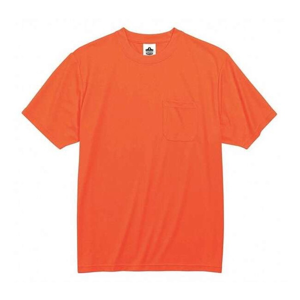Ergodyne High Visibility Short Sleeve T-Shirt, Polyester, Orange, L 8089