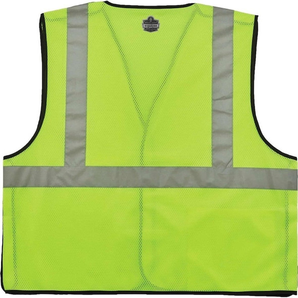 Ergodyne Lime Safety Vest ID Badge Holder,S/M 8216BA