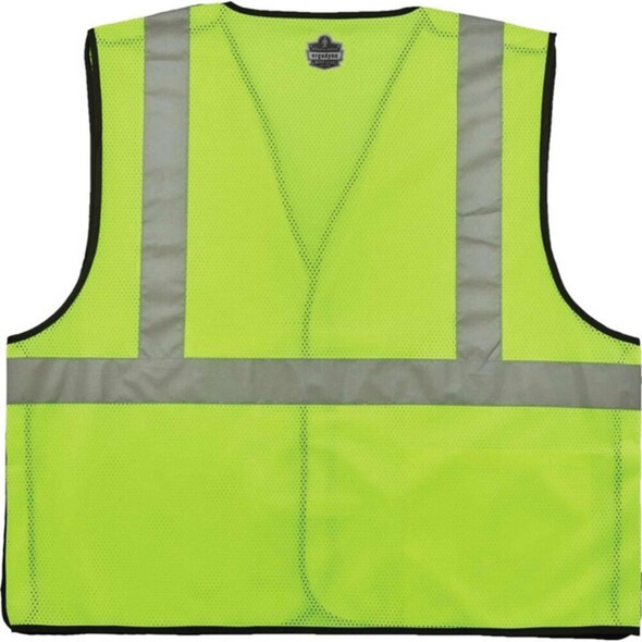 Ergodyne Lime Safety Vest ID Badge Holder,S-M 8216BA