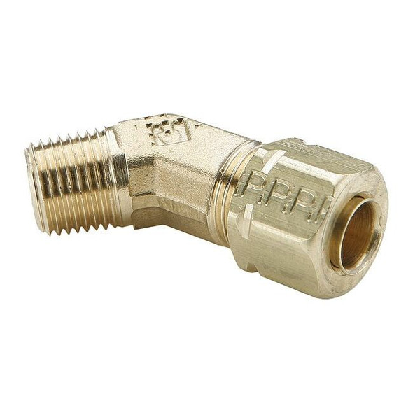 Parker Elbow, Brass, Comp. 1/4 in, Comp. 6 mm 179CA-4-2