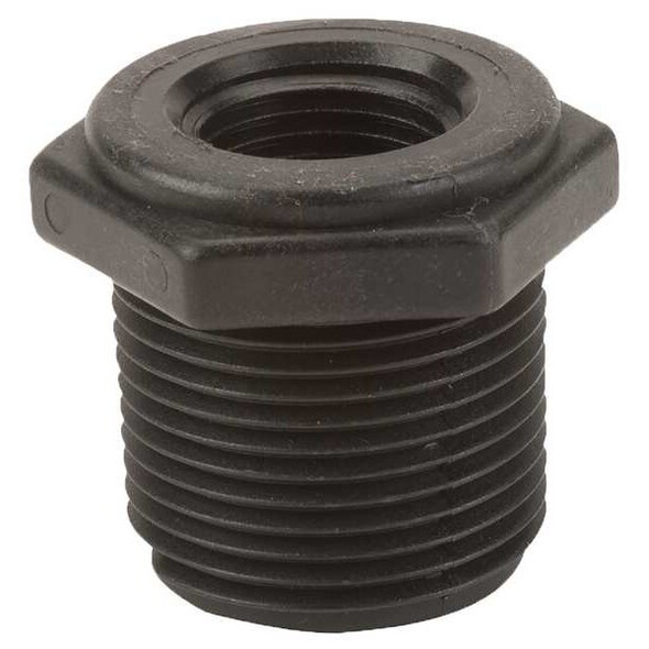 Reducing Bushing, Polypropylene, 1" x 1/2", Schedule 80, 300 psi Max Pressure