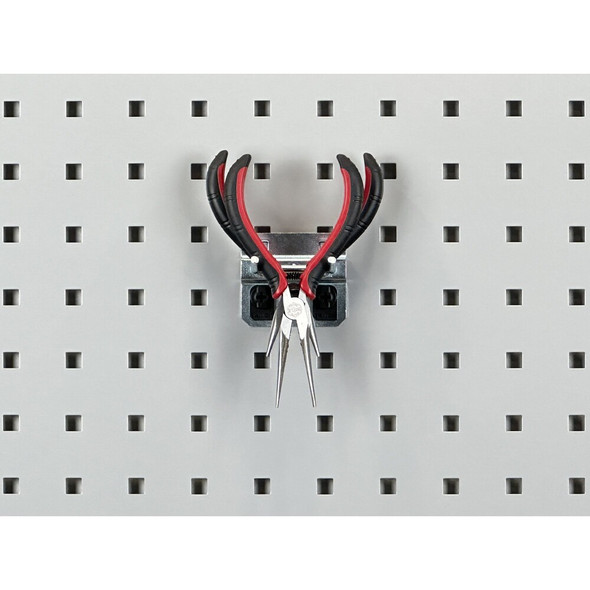 1 In. Double Rod 30 Degree Bend Steel Pegboard Hook for LocBoard, PK5  52113