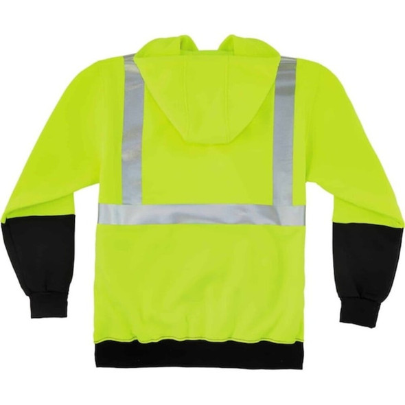 Ergodyne Sweatshirt,Lime,Class 2,Black Front,3XL 8293
