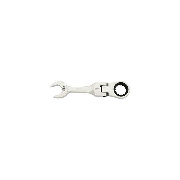 9/16" 90-Tooth 12 Point Stubby Flex Combination Ratcheting Wrench 86874