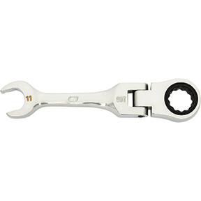 11mm 90-Tooth 12 Point Stubby Flex Combination Ratcheting Wrench 86861