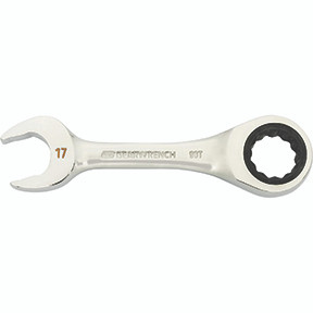 17mm 90-Tooth 12 Point Stubby Combination Ratcheting Wrench 86847