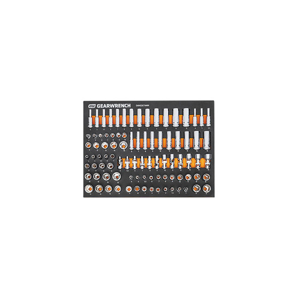 89 Piece 1/4” Drive Master Metric Socket Set in Foam Storage Tray GWMSSKT14MM