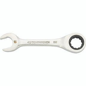 13mm 90-Tooth 12 Point Stubby Combination Ratcheting Wrench 86843