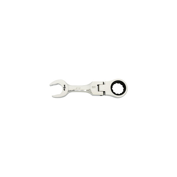 3/4" 90-Tooth 12 Point Stubby Flex Combination Ratcheting Wrench 86877