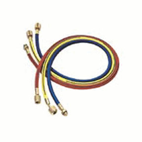 96" Nylon Barrier Charging Hose Set with 1/4” SAE Automatic Shut-Off Valve Fitting 46396