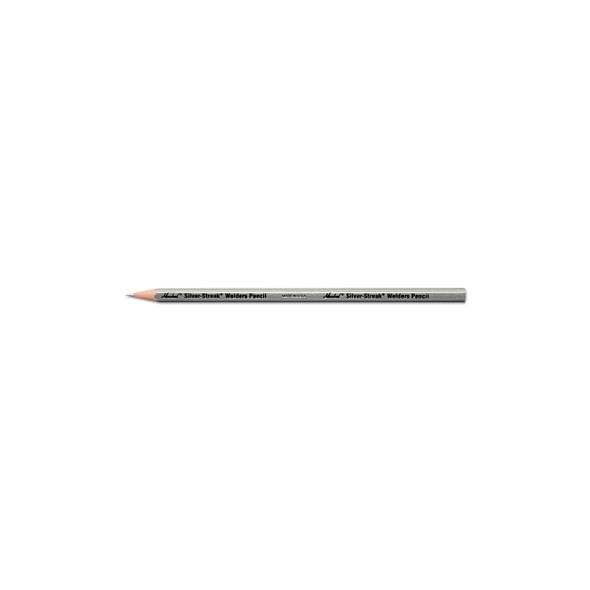 Silver-Streak Welders Pencil, #2 Lead, 7 in, Silver 96101