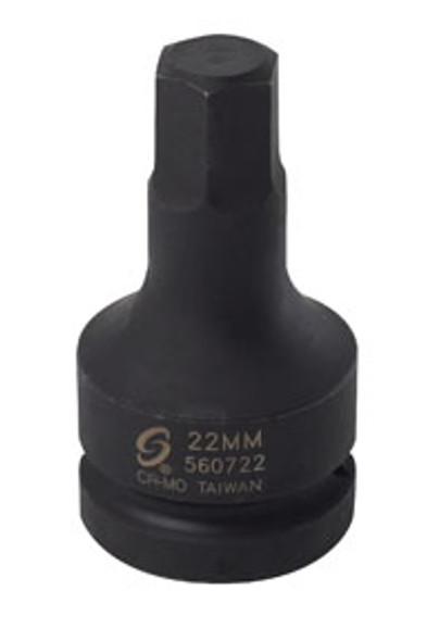 1" Dr Hex Dr Impact Socket, 22mm 560722
