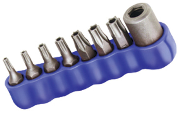 8 pc. Tamper Resistant Torx Bits and Socket Holder Set 6145