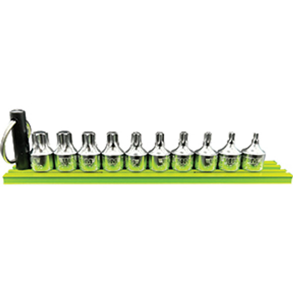 10 PIECE HALF CUT STUBBY TORX SET ON MAGRAIL HCT1050A 10 PIECE HALF CUT STUBBY TORX SET ON MAGRAIL HCT1050A