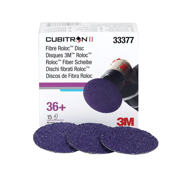 2 Cubitron  II Fibre Roloc  36+ Grade Disc 33377