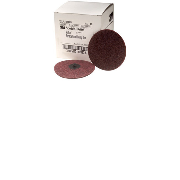 Scotch-Brite Roloc Surface Conditioning Disc, 07483, SC-DR, A/O Medium, TR, 4 in 7483