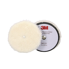 3M Perfect-it Random Orbital Wool Compounding Pad 34121, Medium, White, 5 in (130 mm) 34121