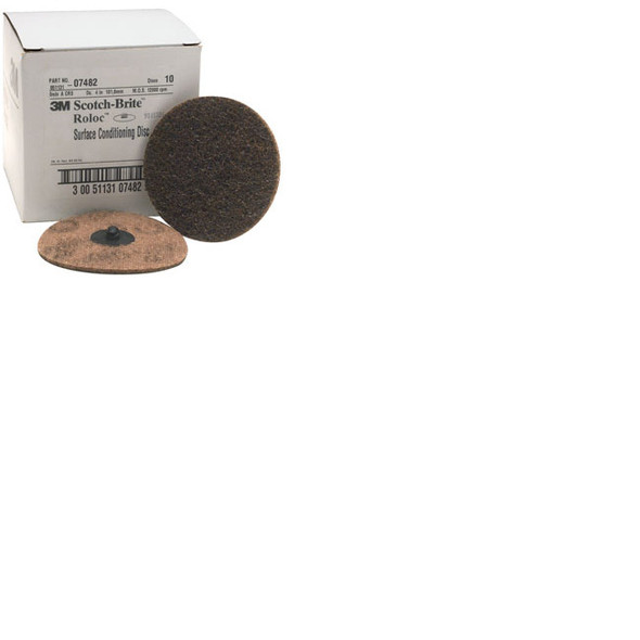 Scotch-Brite Roloc Surface Conditioning Disc, 07482, SC-DR, A/O Coarse, TR, 4 in 7482