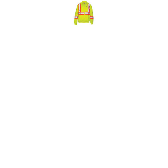 Hi-Viz Class 2 Hooded Sweatshirt, Yellow, Large 690-1409