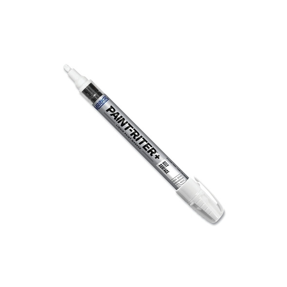 Paint-Riter+ Oily Surface Paint Marker, White, 1/8 in Tip, Medium 96960