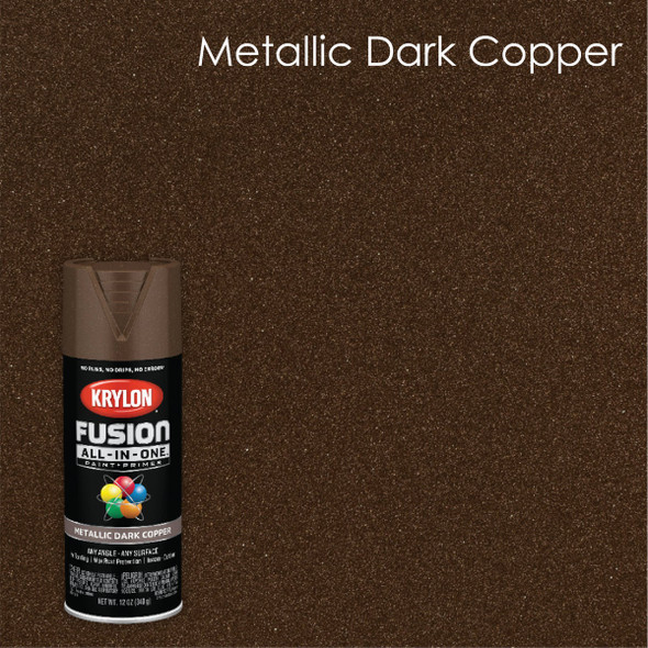 Krylon Fusion All-In-One 12 Oz. Metallic Spray Paint, Dark Copper K02767007