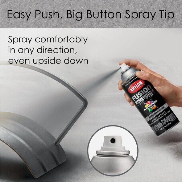 Krylon Fusion All-In-One 12 Oz. Hammered Spray Paint, Silver K02788007 779868