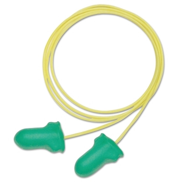 MAXIMUM LITE Disposable Earplugs, Foam, 30 dB, Green, Corded
