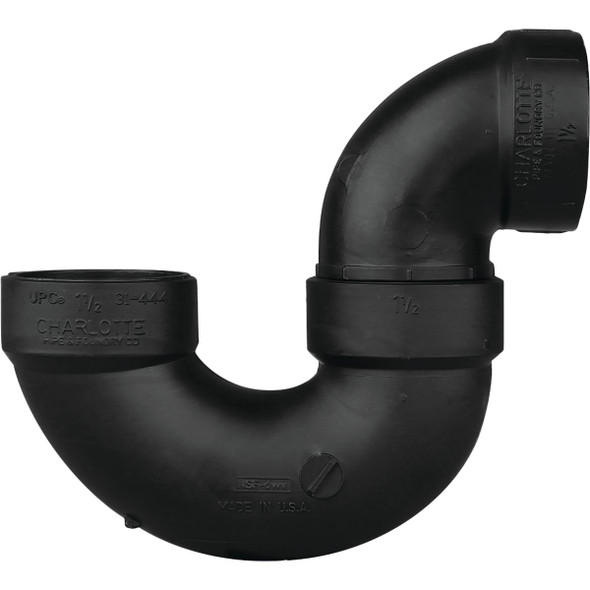 Charlotte Pipe 3 In. Black ABS P-Trap ABS 00706X 1000HA