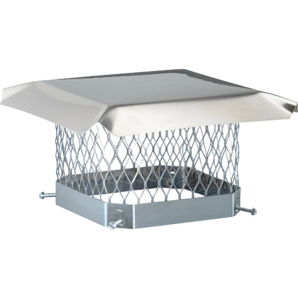 Shelter 9 In. x 9 In. Stainless Steel Single Flue Chimney Cap SCSS99
