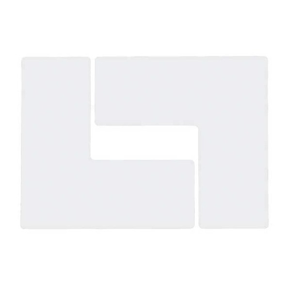 Floor Marking Tape, Polyester, Solid, White, 4 in W., 8 mil Thickness, 20 PK