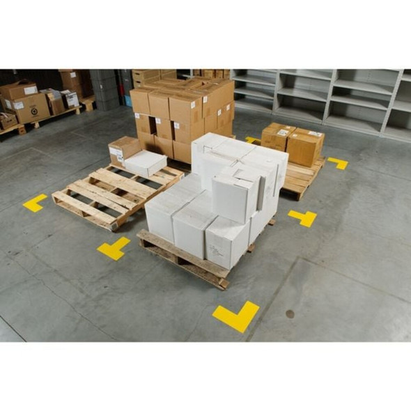 Floor Marking Tape, Polyester, Solid, White, 4 in W., 8 mil Thickness, 20 PK  104459