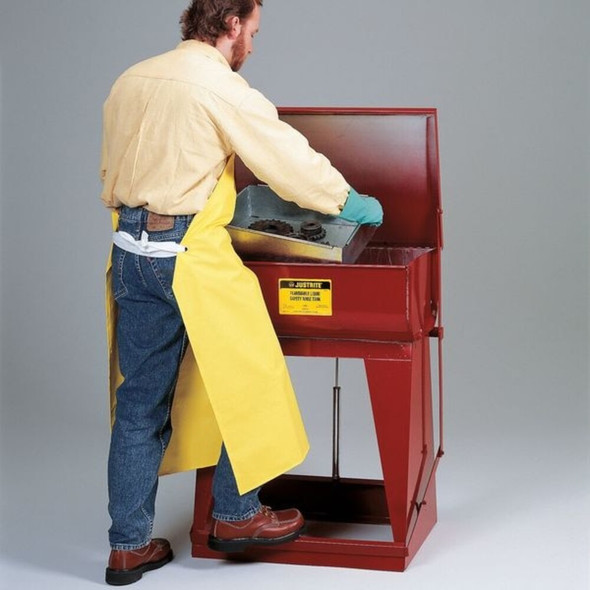 Justrite Rinse Tank, Steel, 11 gal, Red 27311