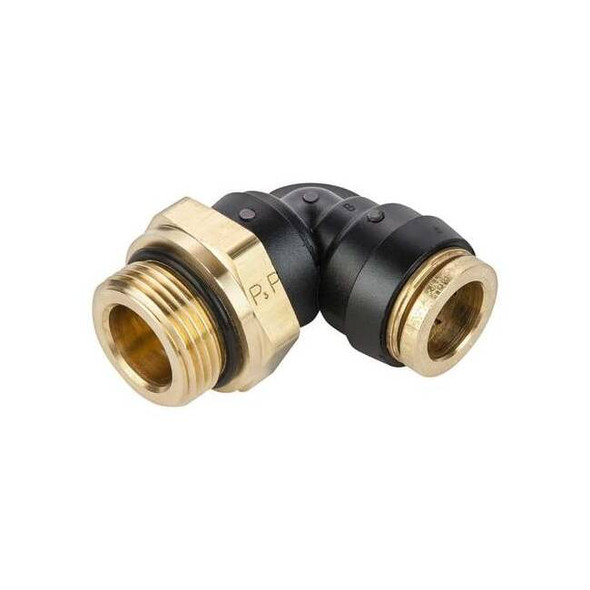 Parker Metric DOT Push-to-Connect Fitting, Composite, Black 369PTCR-10-MA12