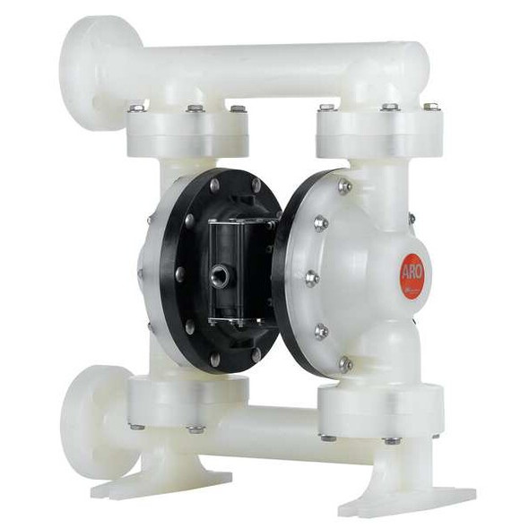 Aro Double Diaphragm Pump, Polypropylene, Air Operated, Santoprene PD15P-FPS-PAA