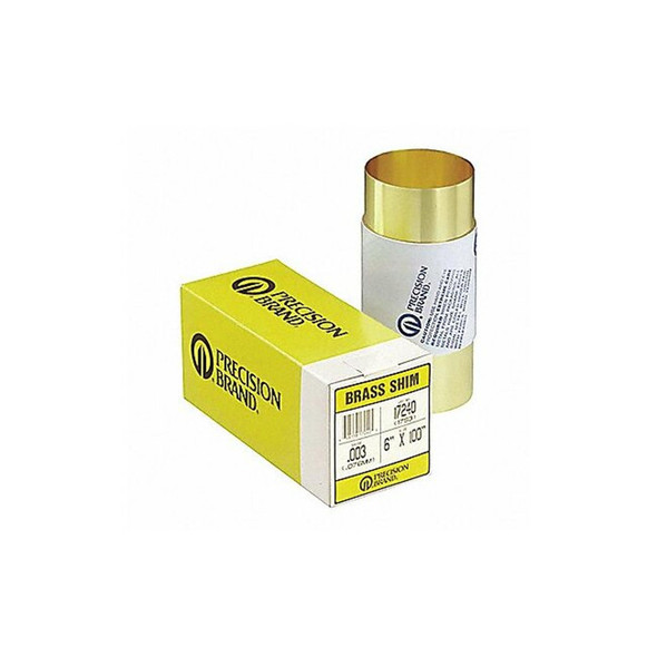 Precision Brand Shim Stock,Roll,Brass,0.0040 In,6 In 17750