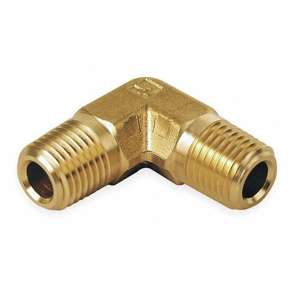 90 Degrees Elbow Brass Pipe Fitting, 3/8 in Male NPT X 3/8 in Male NPT