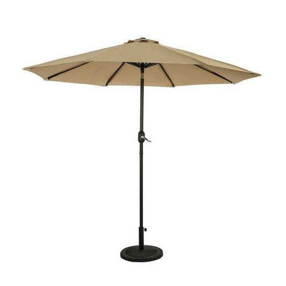 Island Umbrella Octagon Auto Tilt Umbrella Champagne NU6844