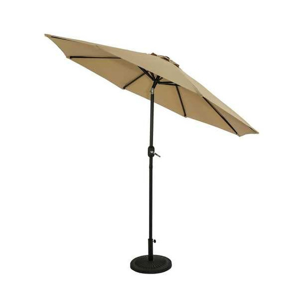 Island Umbrella Octagon Auto Tilt Umbrella Champagne NU6844