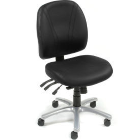 Interion Multifunction Chair With Mid Back Vinyl Black