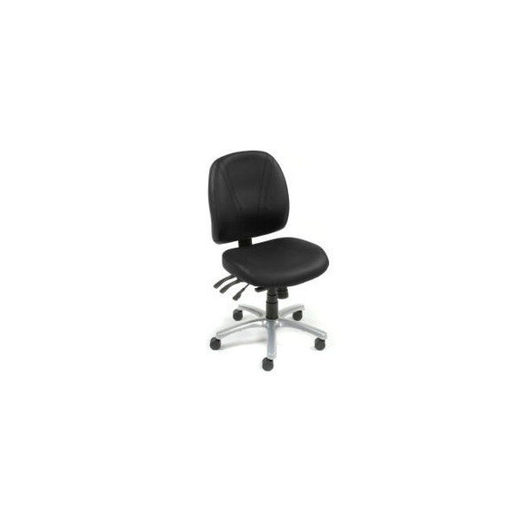 Interion Multifunction Chair With Mid Back Vinyl Black