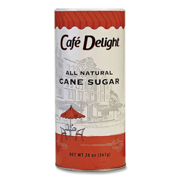 Café Delight All Natural Cane Sugar, 20 oz Canister SUG60166