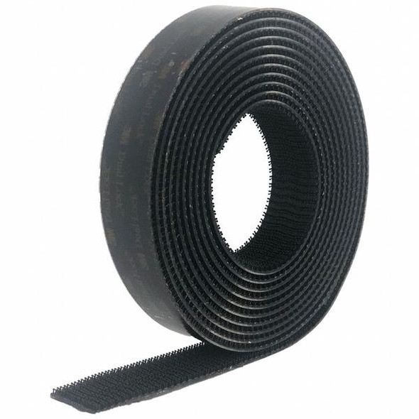 3m Hook-and-Loop Fastener, Acrylic, 10 ft, 1 in W, Black SJ3550CF
