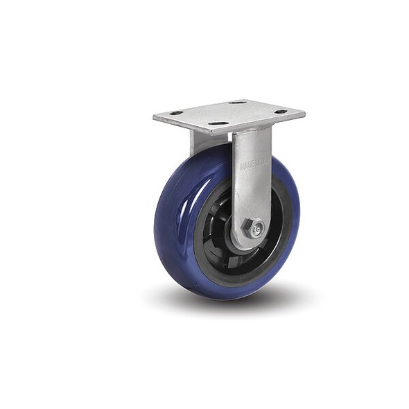 Albion Plate Caster,Rigid,Polyurethane,9 1/2"H 16EG08201R Albion Plate Caster,Rigid,Polyurethane,9 1/2"H 16EG08201R