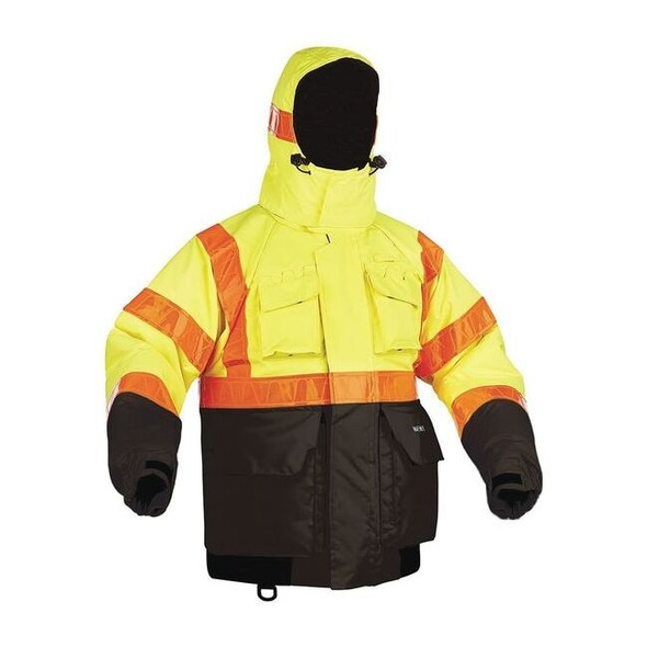 Kent Safety Flotation Jacket,Hi Vis,Deluxe,Hood,2XL 151800-410-060-23