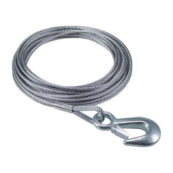 Dutton-Lainson Winch Cable w/Hook,25 Ft. x 3/16 In 6210